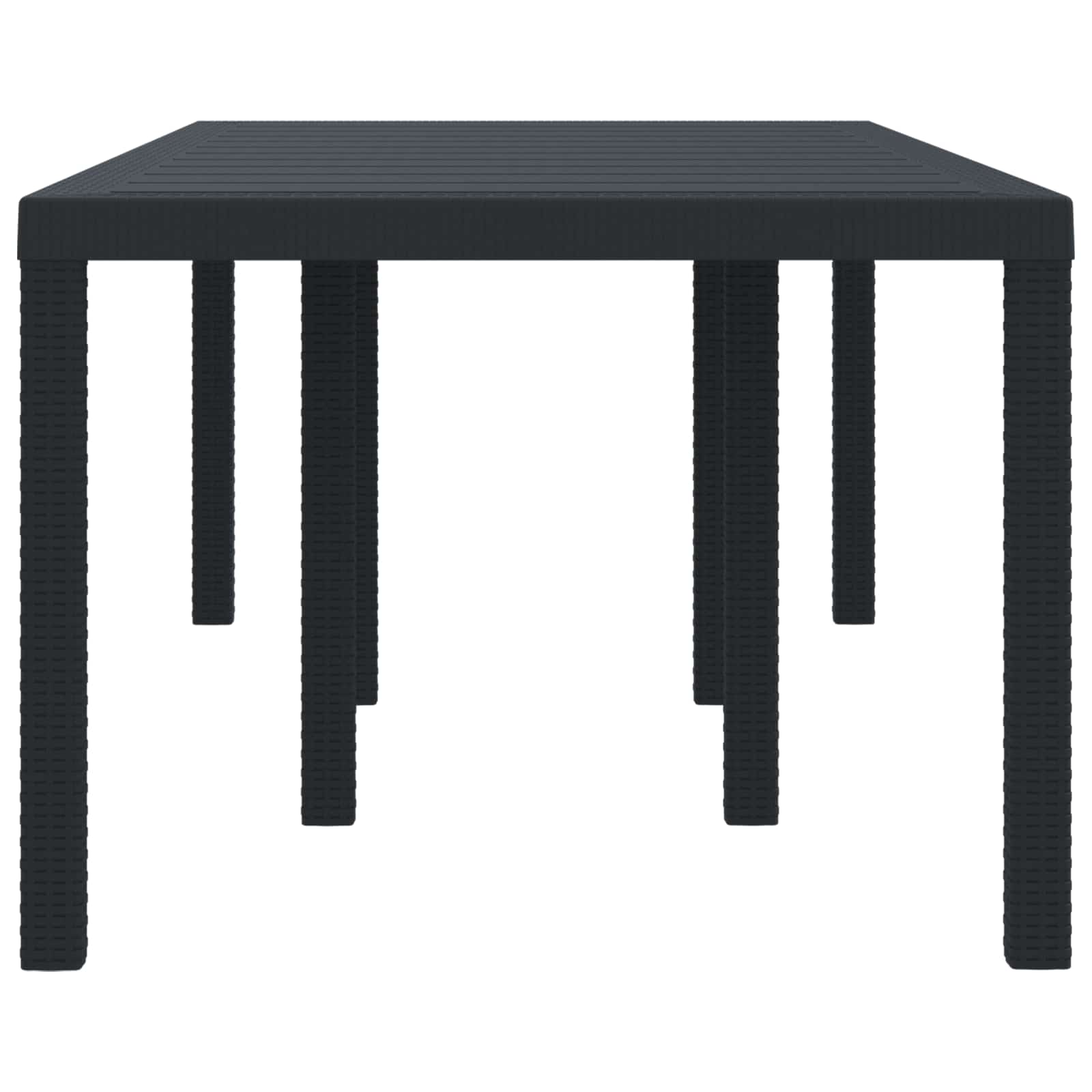vidaXL Stół Ogrodowy Antracyt 200 x 100 x 73 cm polirattan