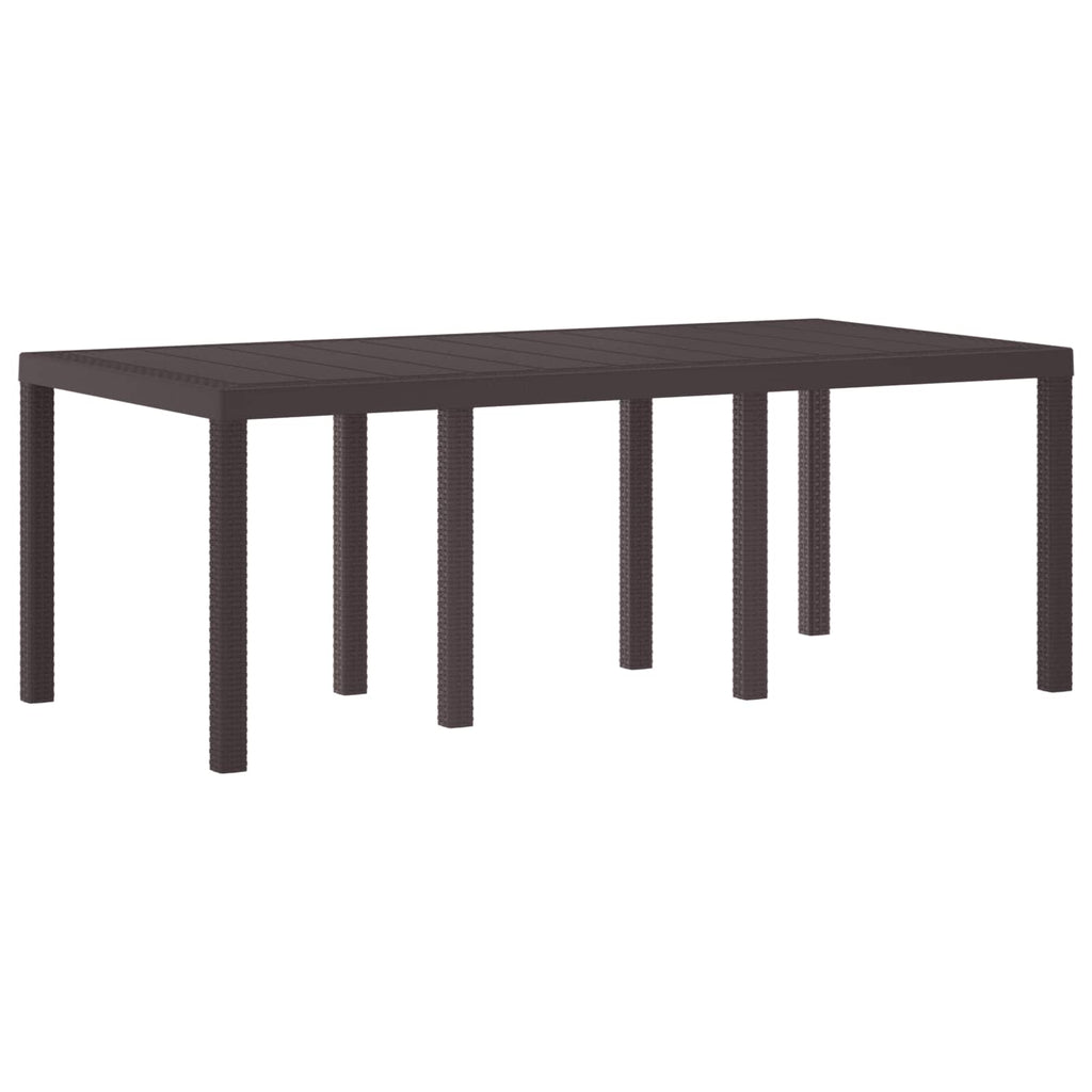 vidaXL Stół Ogrodowy Brązowy 200 x 100 x 73 cm polirattan