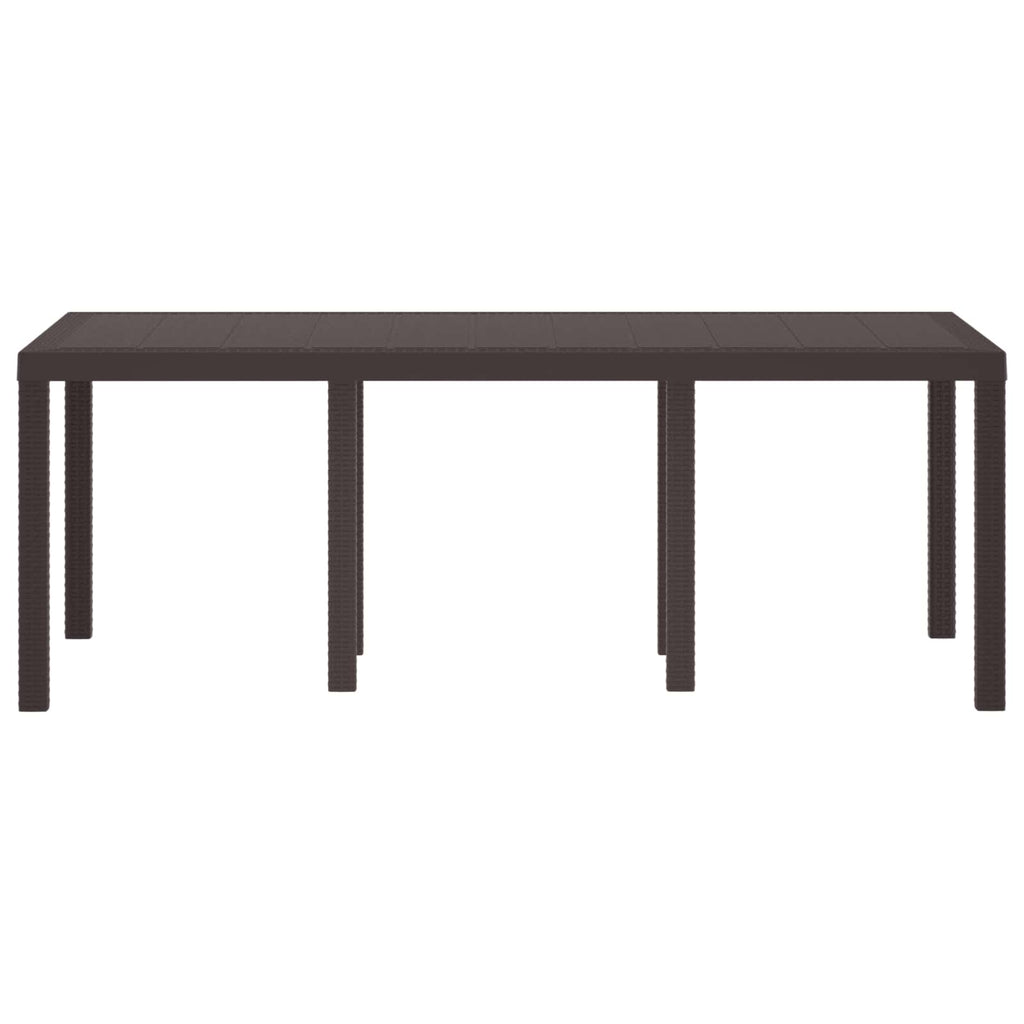 vidaXL Stół Ogrodowy Brązowy 200 x 100 x 73 cm polirattan