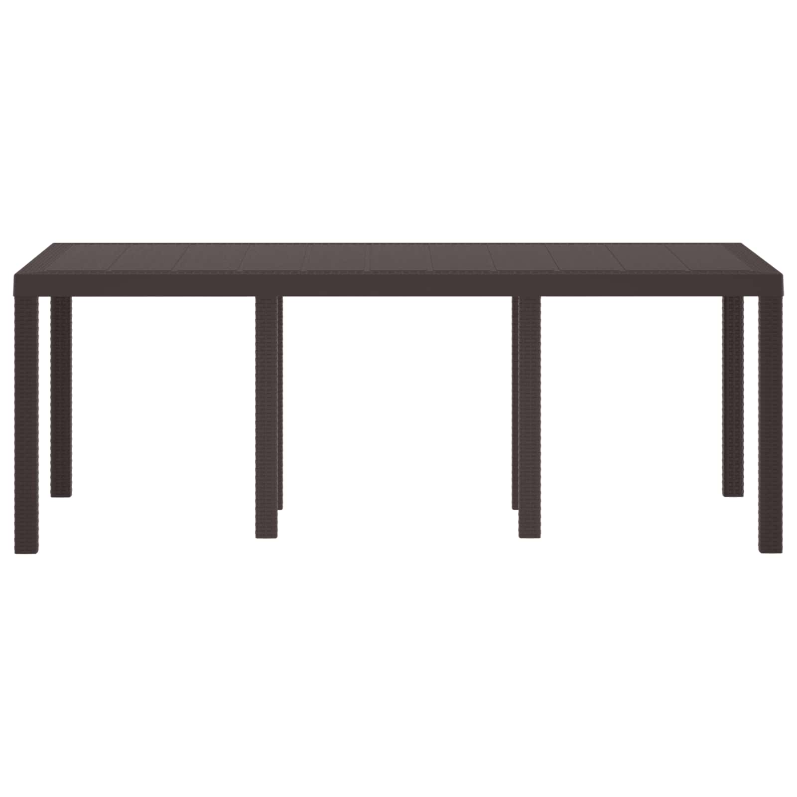 vidaXL Stół Ogrodowy Brązowy 200 x 100 x 73 cm polirattan