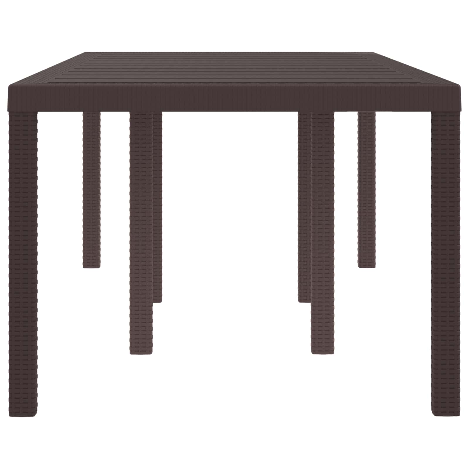 vidaXL Stół Ogrodowy Brązowy 200 x 100 x 73 cm polirattan