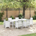 vidaXL Stół Ogrodowy Biały 200 x 100 x 73 cm polirattan
