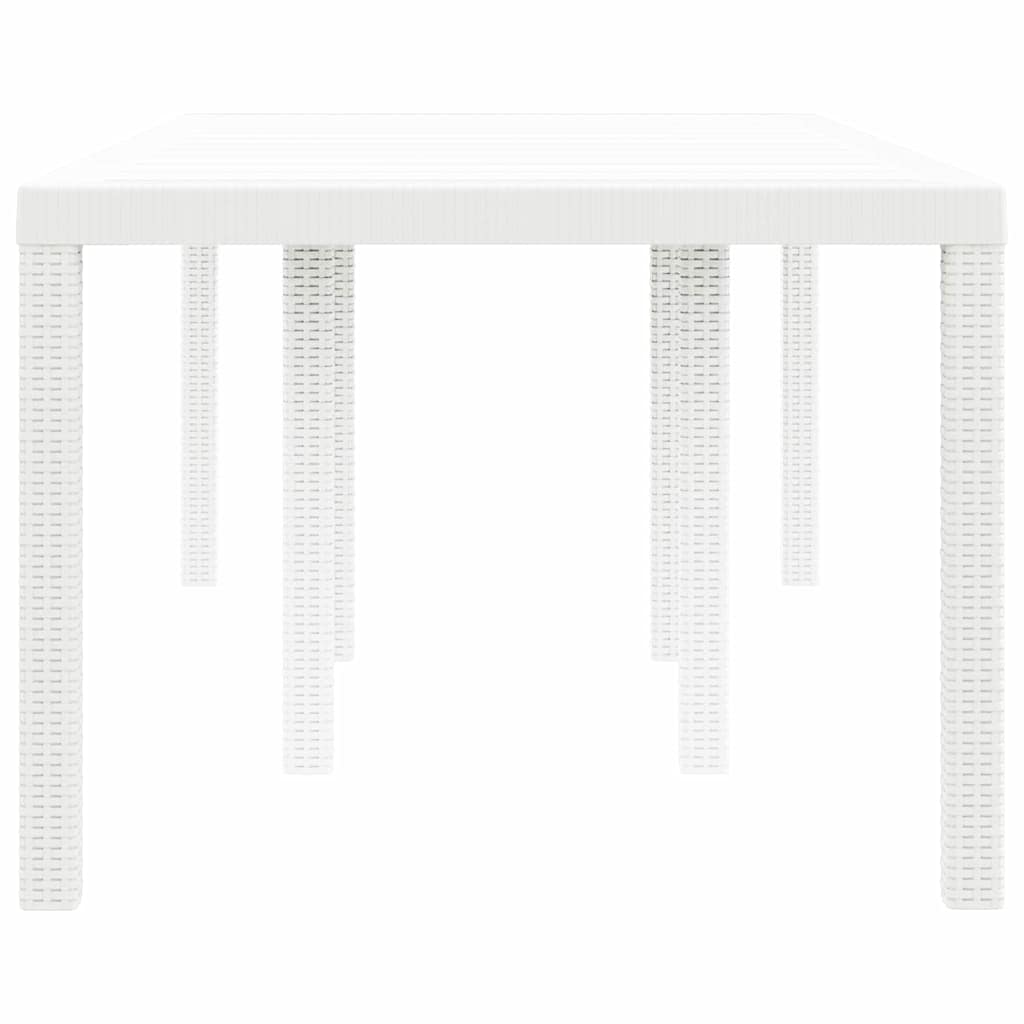 vidaXL Stół Ogrodowy Biały 200 x 100 x 73 cm polirattan