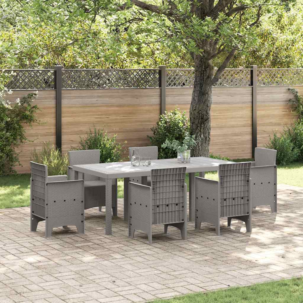 vidaXL Stół Ogrodowy Jasnoszary 200 x 100 x 73 cm polirattan
