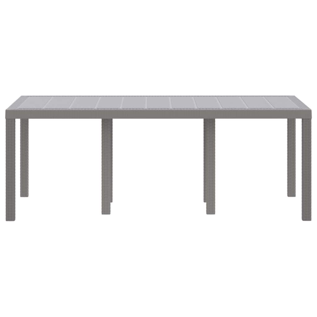vidaXL Stół Ogrodowy Jasnoszary 200 x 100 x 73 cm polirattan