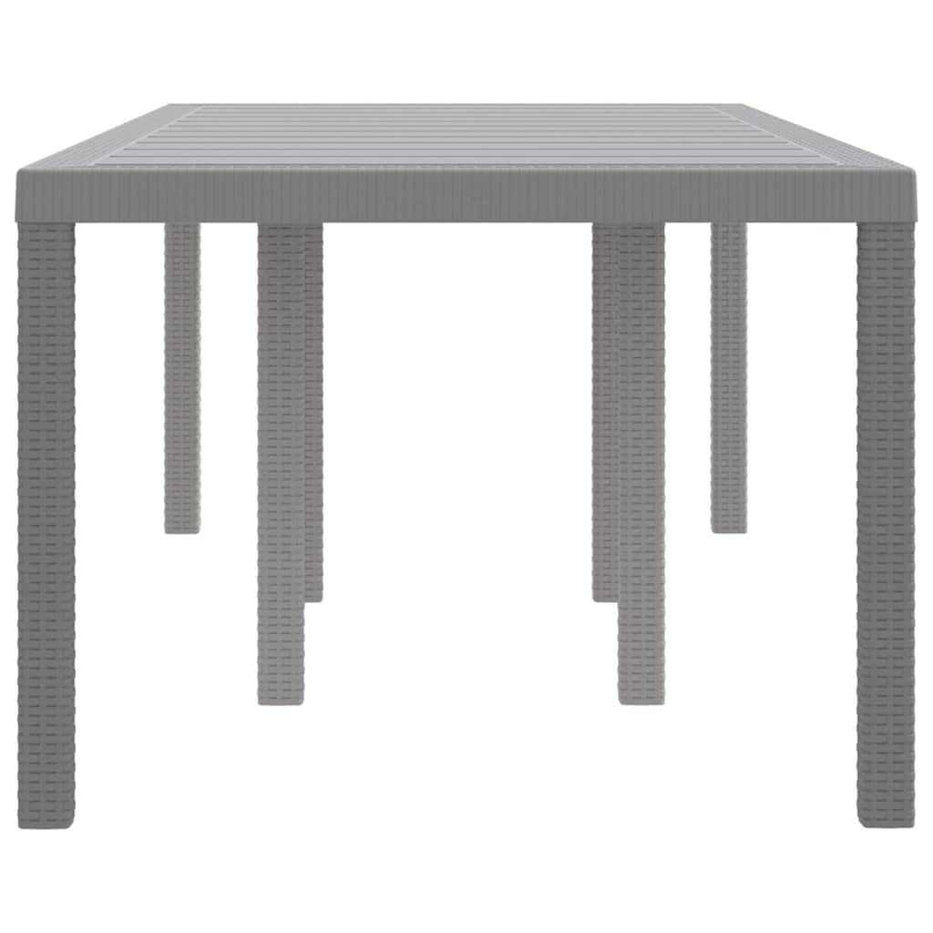 vidaXL Stół Ogrodowy Jasnoszary 200 x 100 x 73 cm polirattan