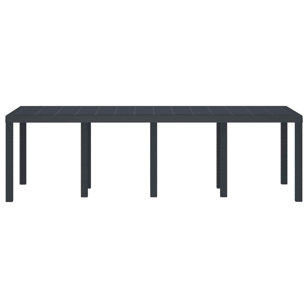 vidaXL Stół Ogrodowy Antracyt 250 x 100 x 73 cm polirattan