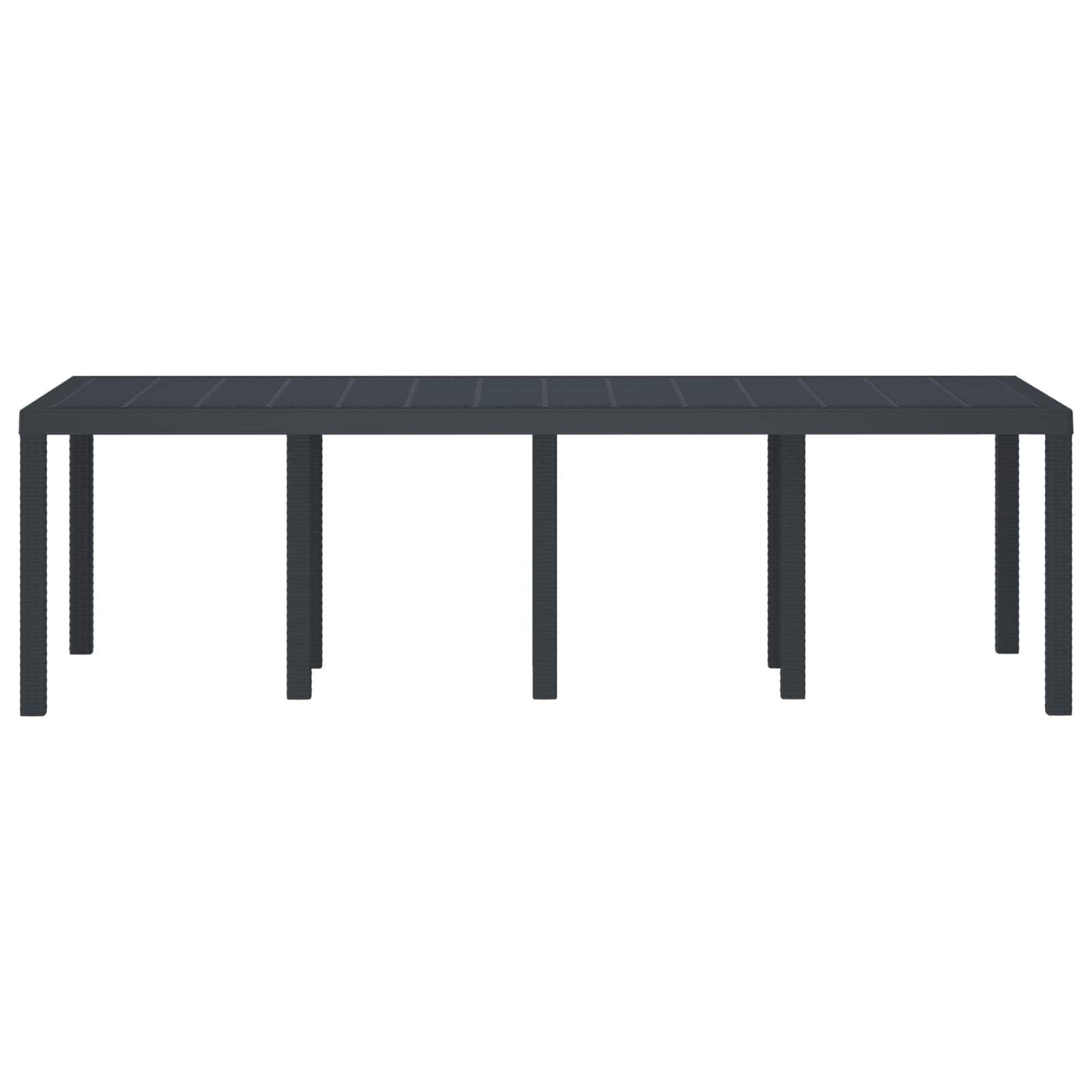 vidaXL Stół Ogrodowy Antracyt 250 x 100 x 73 cm polirattan