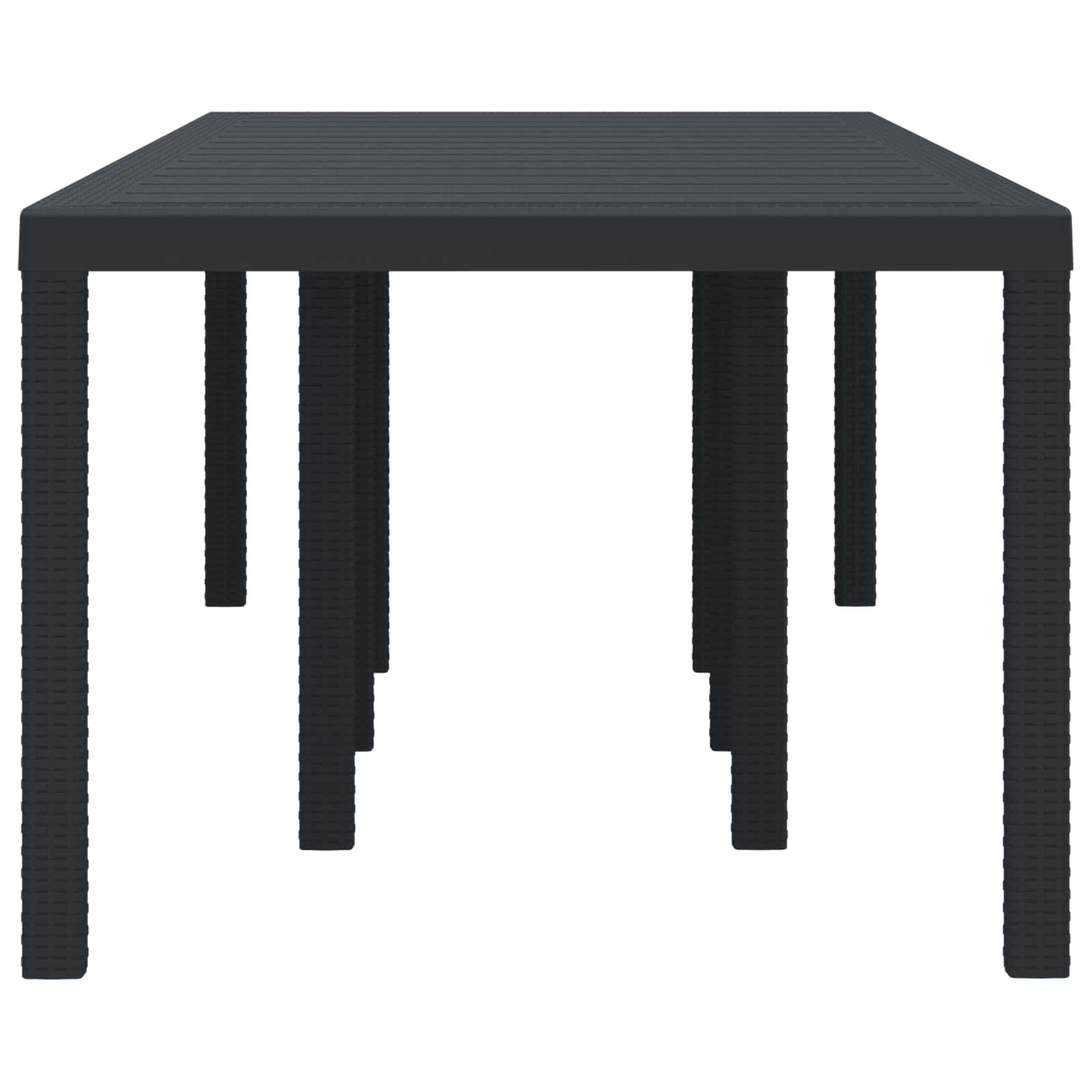 vidaXL Stół Ogrodowy Antracyt 250 x 100 x 73 cm polirattan