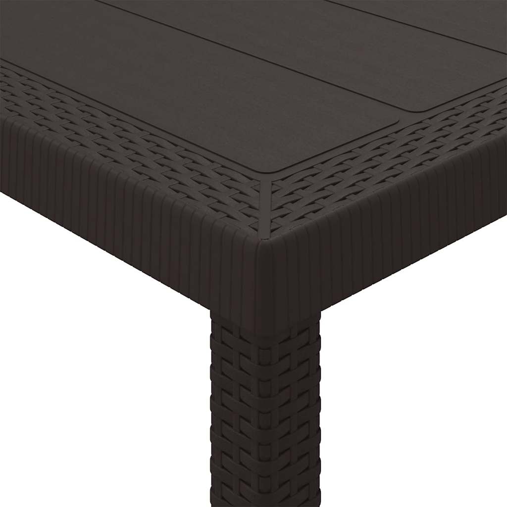 vidaXL Stół Ogrodowy Brązowy 250 x 100 x 73 cm polirattan