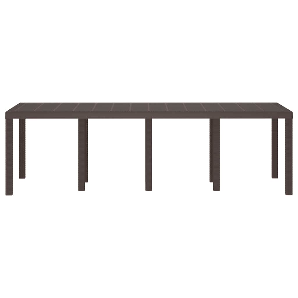 vidaXL Stół Ogrodowy Brązowy 250 x 100 x 73 cm polirattan