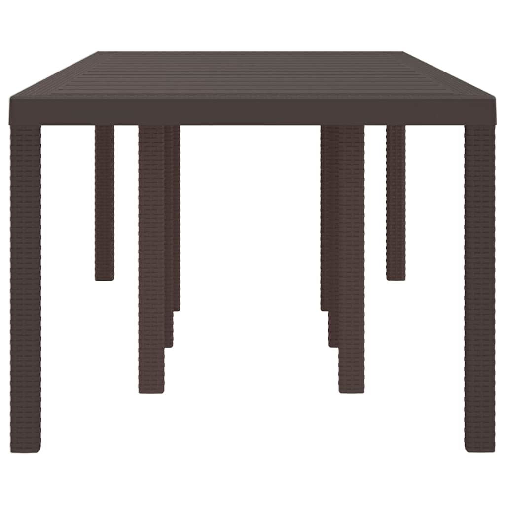 vidaXL Stół Ogrodowy Brązowy 250 x 100 x 73 cm polirattan
