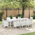 vidaXL Stół Ogrodowy Biały 250 x 100 x 73 cm polirattan