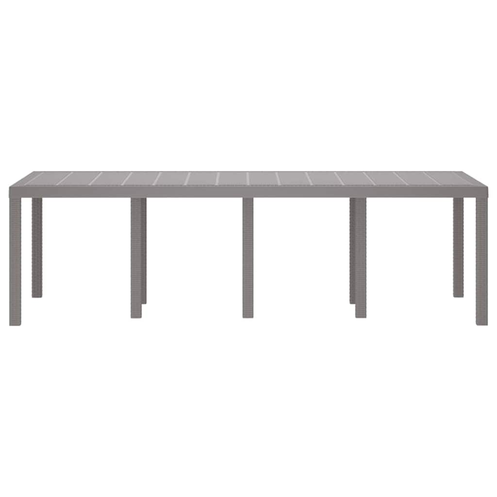 vidaXL Stół Ogrodowy Jasnoszary 250 x 100 x 73 cm polirattan