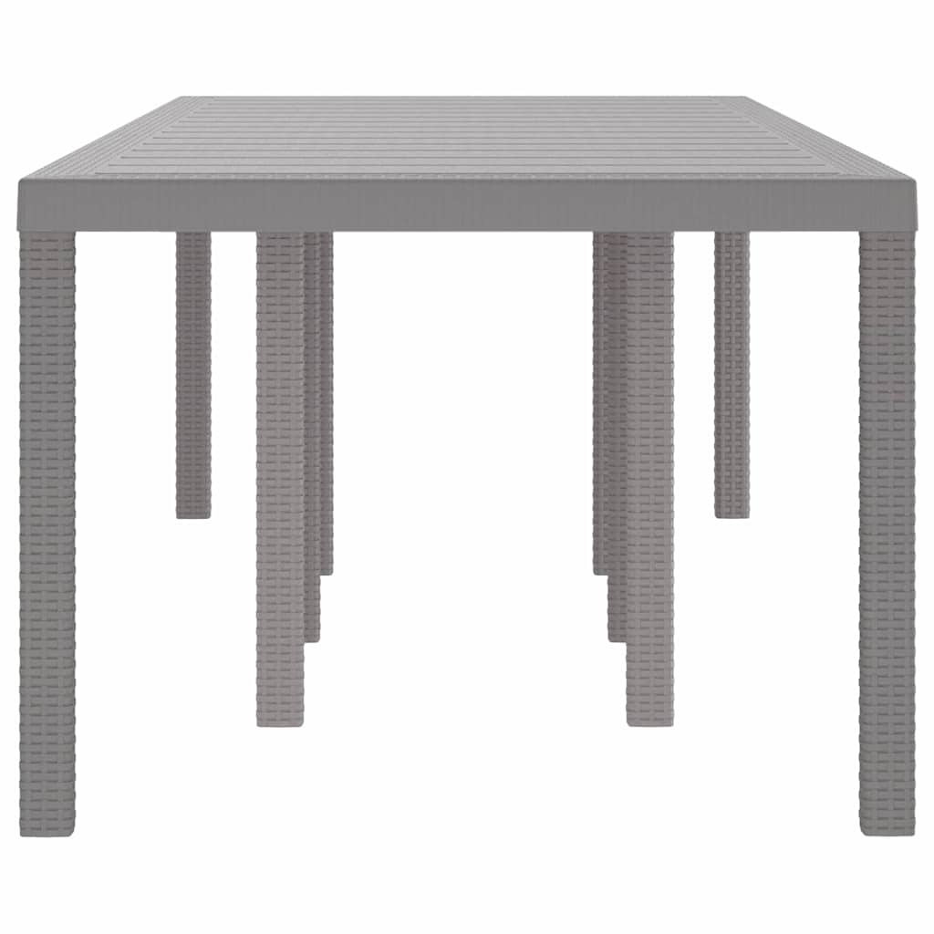 vidaXL Stół Ogrodowy Jasnoszary 250 x 100 x 73 cm polirattan