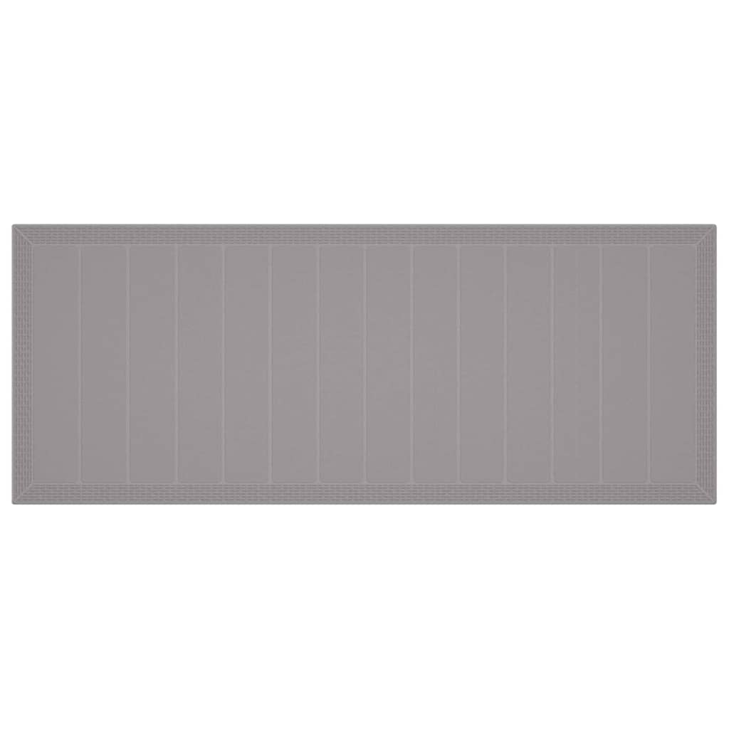 vidaXL Stół Ogrodowy Jasnoszary 250 x 100 x 73 cm polirattan