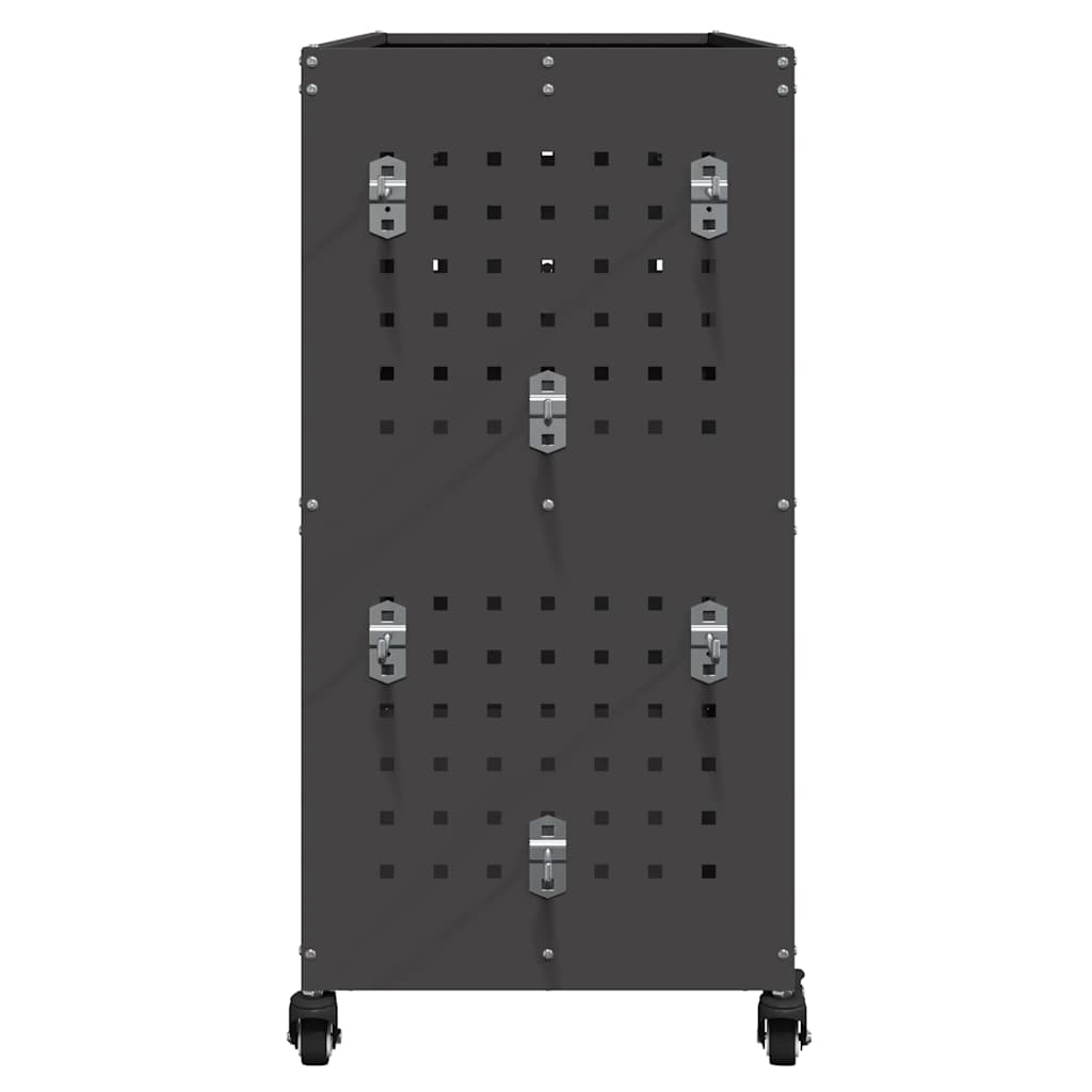 vidaXL Wózek narzędziowy Czarny 75 x 35 x 73 cm Stal zimnogięta