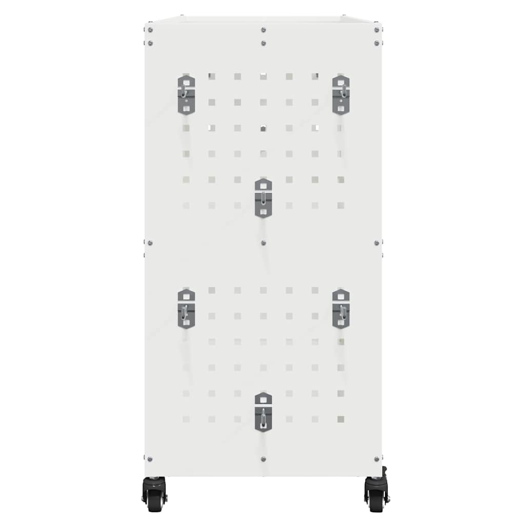 vidaXL Wózek narzędziowy z półką Biały 75 x 35 x 73 cm Stal zimnogięta