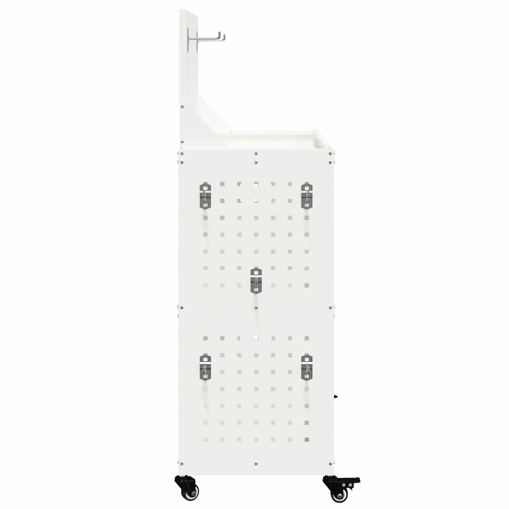 vidaXL Wózek narzędziowy Biały 65 x 35 x 111 cm Stal zimnogięta