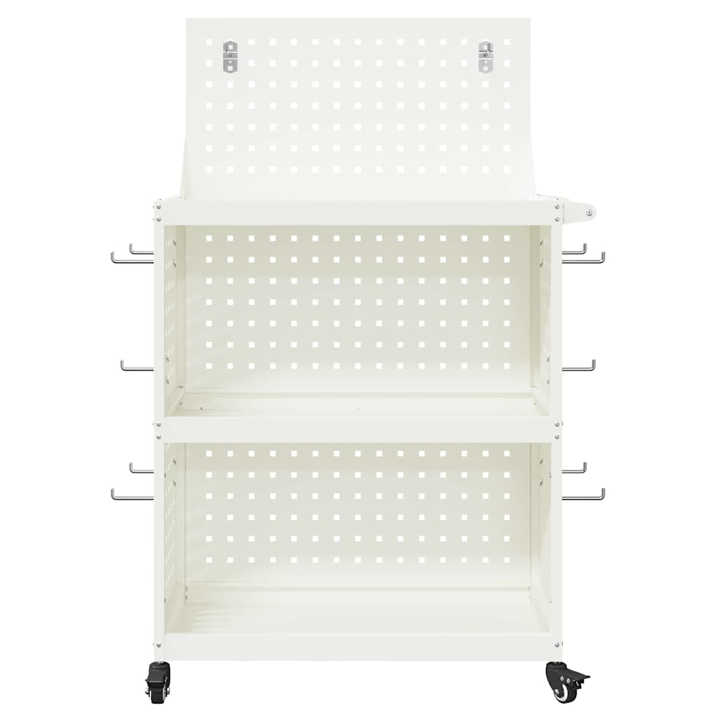 vidaXL Wózek narzędziowy Biały 65 x 35 x 111 cm Stal zimnogięta