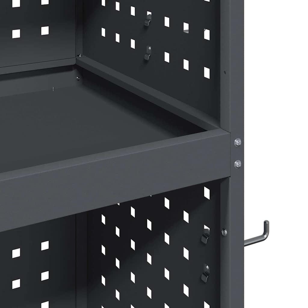 vidaXL Wózek narzędziowy Antracyt 65 x 35 x 111 cm Stal zimnogięta
