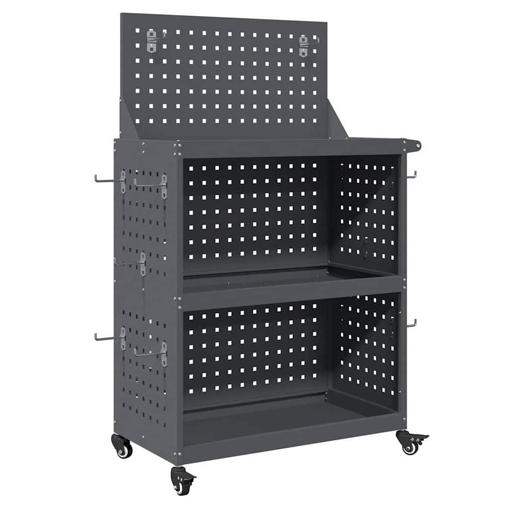 vidaXL Wózek narzędziowy Antracyt 65 x 35 x 111 cm Stal zimnogięta