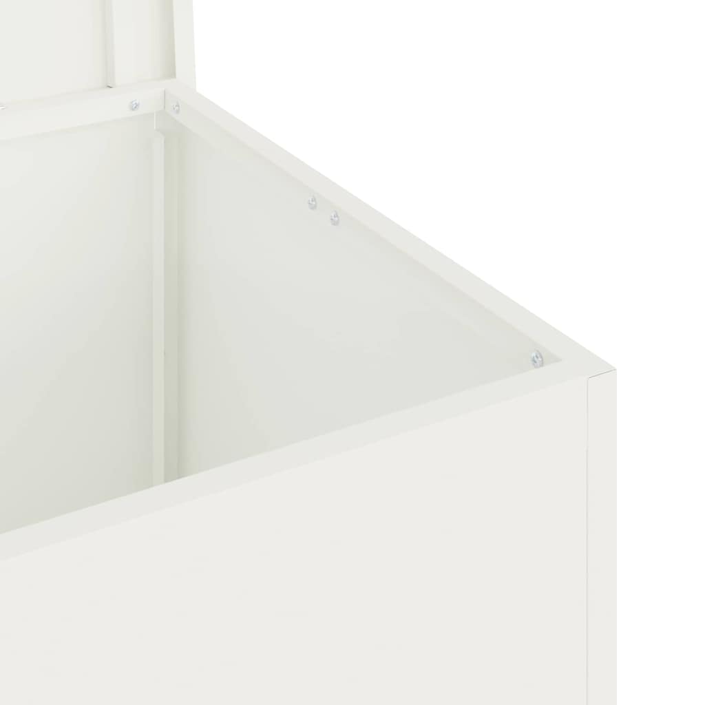 vidaXL Skrzynia do przechowywania na zewnątrz Biały 80 x 50,5 x 50 cm