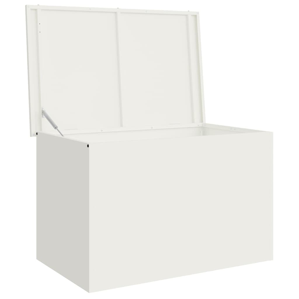 vidaXL Skrzynia do przechowywania na zewnątrz Biały 80 x 50,5 x 50 cm
