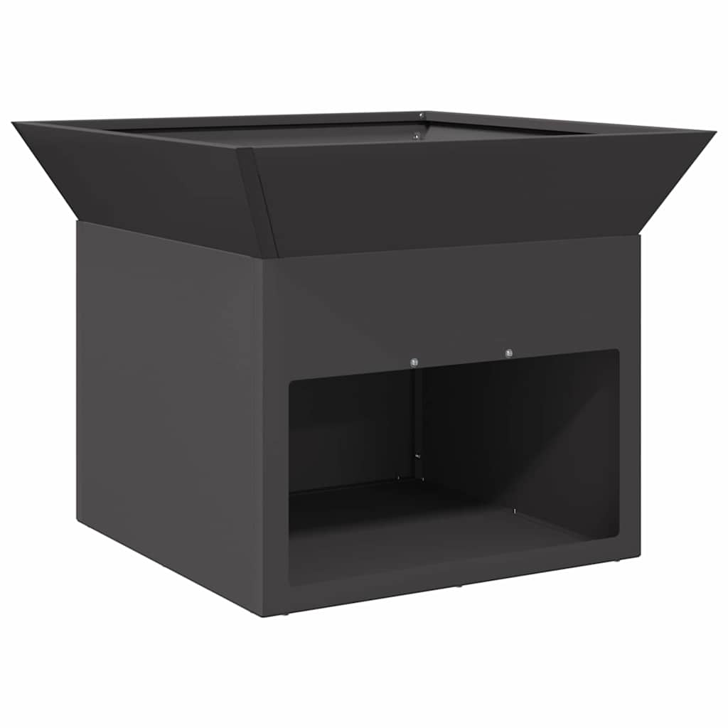 vidaXL Kominek Czarny 50 x 50 x 40 cm Stal
