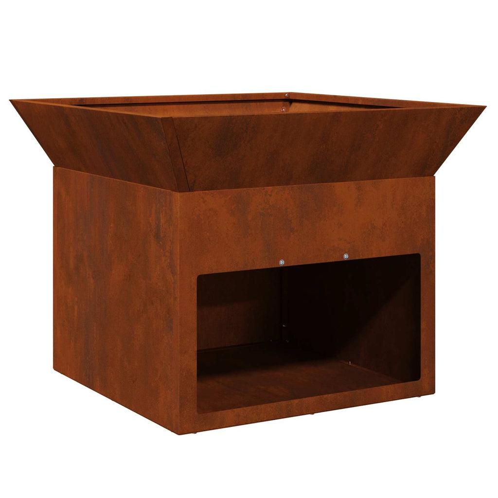 vidaXL Kominek Rdzawy 50 x 50 x 40 cm stal kortenowska