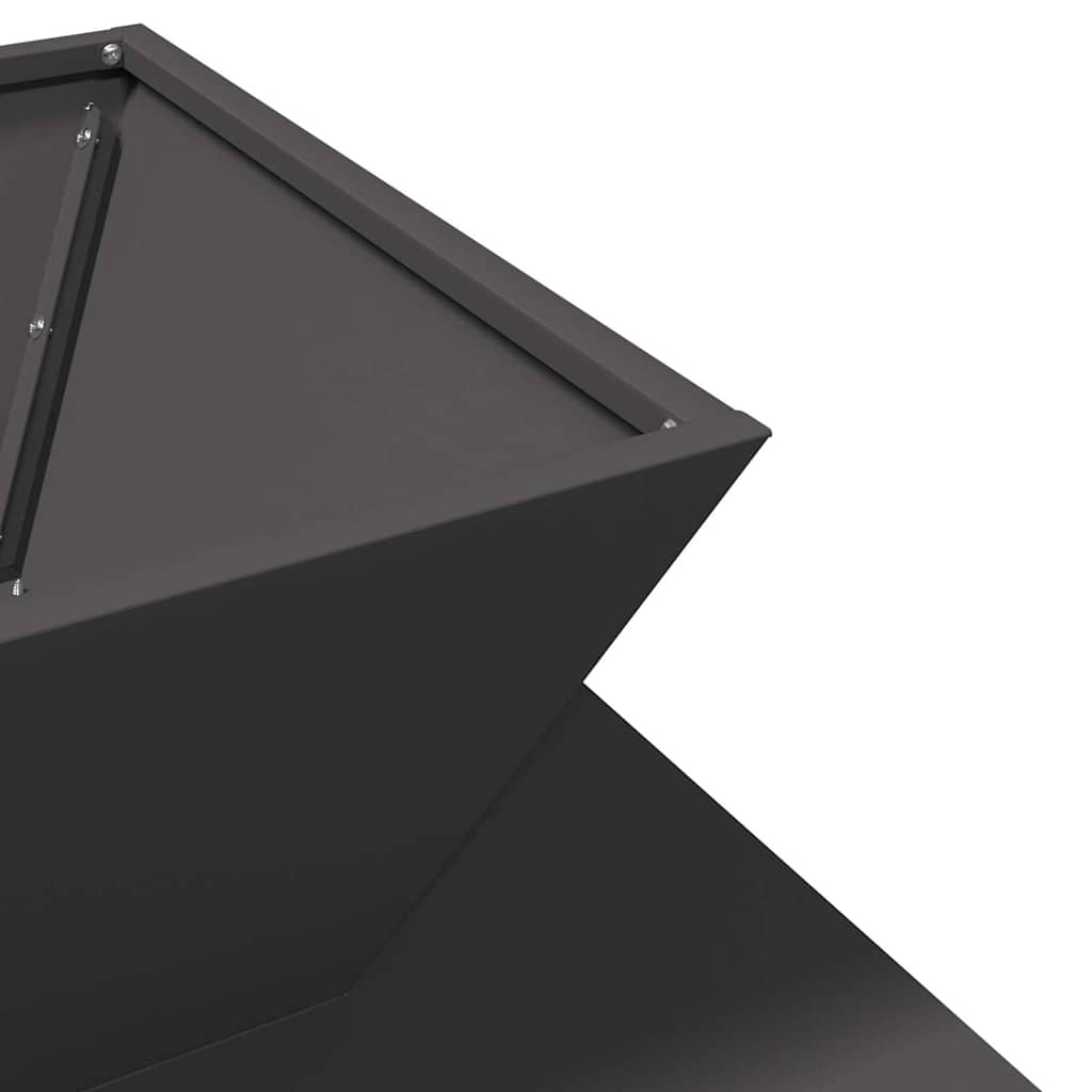 vidaXL Kominek Czarny 50 x 50 x 40 cm Stal