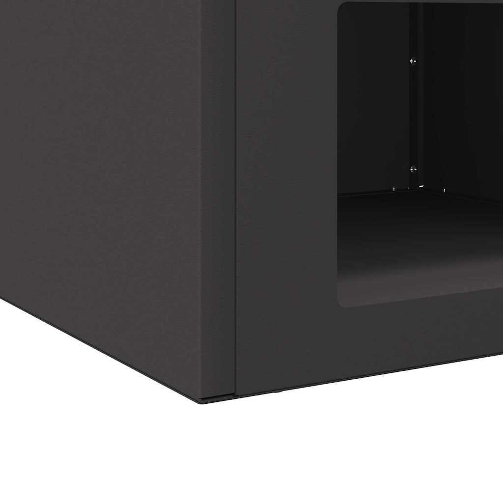 vidaXL Kominek Czarny 50 x 50 x 40 cm Stal