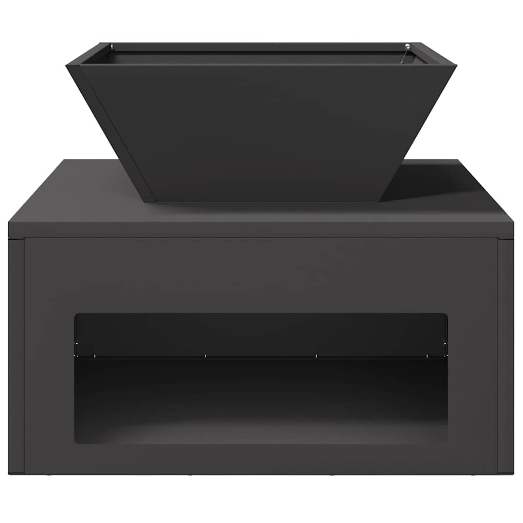 vidaXL Kominek Czarny 50 x 50 x 40 cm Stal