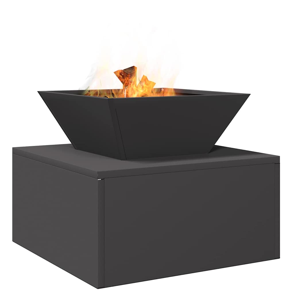 vidaXL Kominek Czarny 50 x 50 x 40 cm Stal