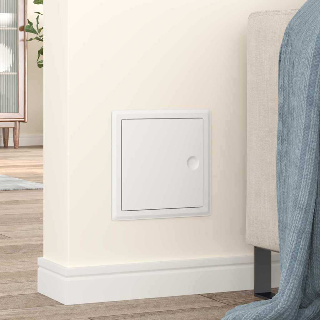 vidaXL Panel dostępu 2 pcs Biały 23 x 23 x 3 cm Stal