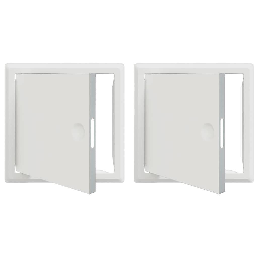 vidaXL Panel dostępu 2 pcs Biały 23 x 23 x 3 cm Stal
