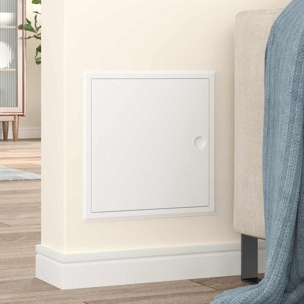 vidaXL Panel dostępu Biały 33 x 33 x 3 cm Stal