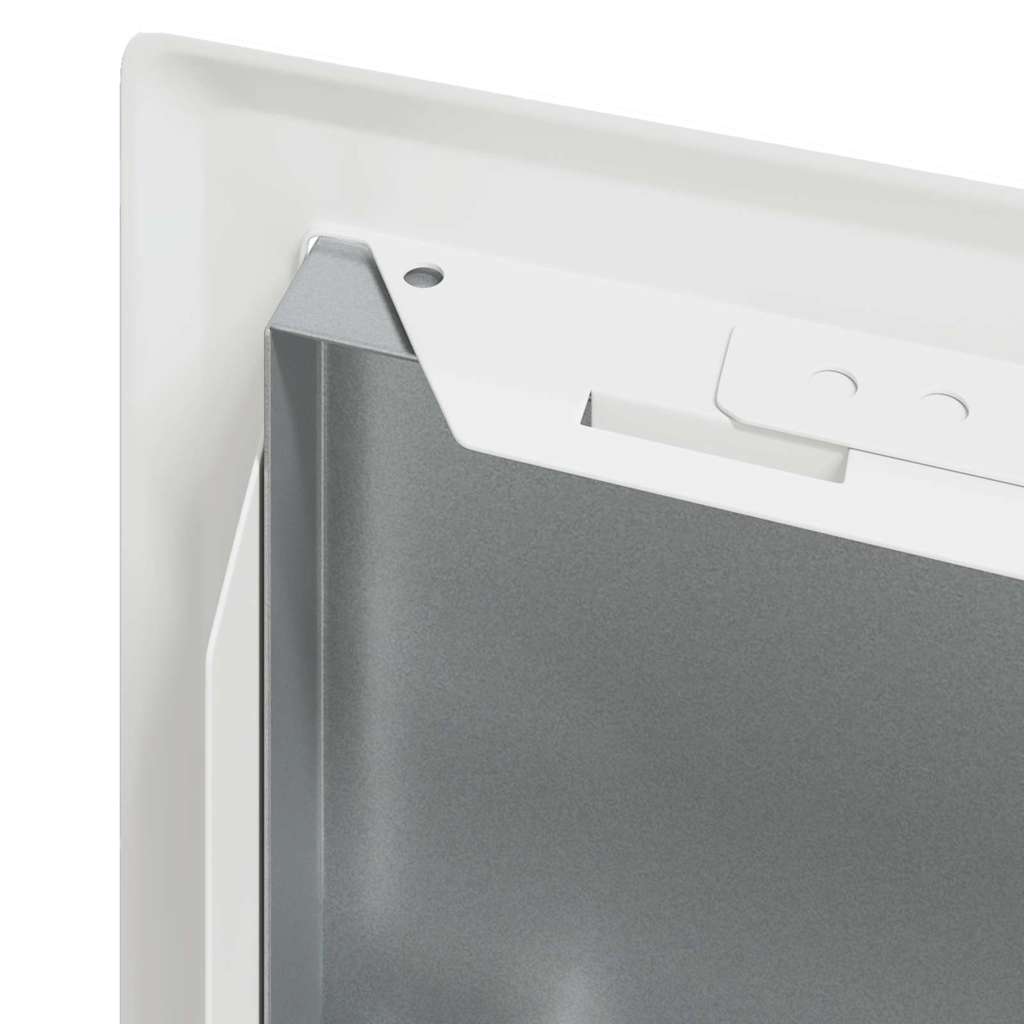 vidaXL Panel dostępu 2 pcs Biały 23 x 23 x 3 cm Stal