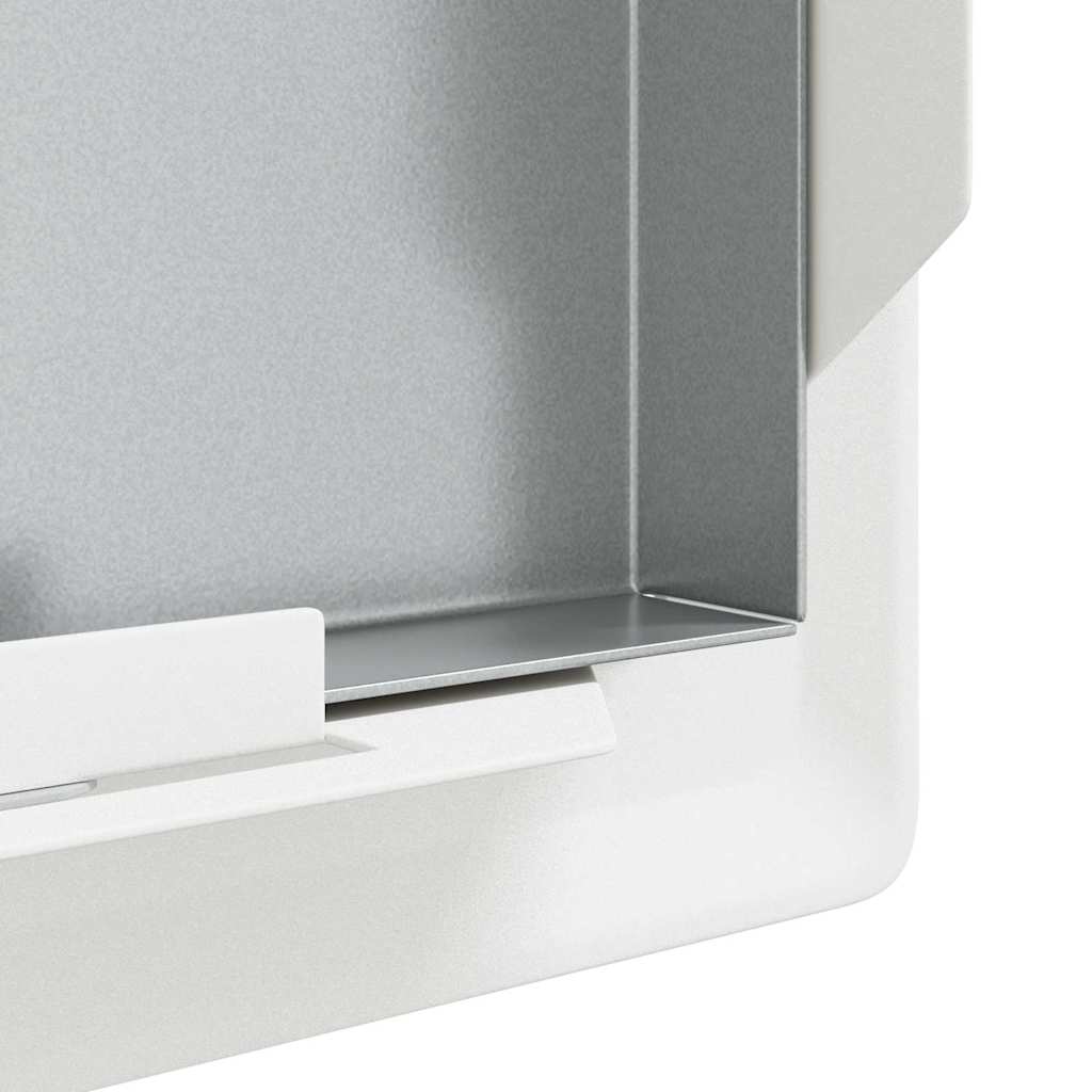 vidaXL Panel dostępu 2 pcs Biały 23 x 23 x 3 cm Stal