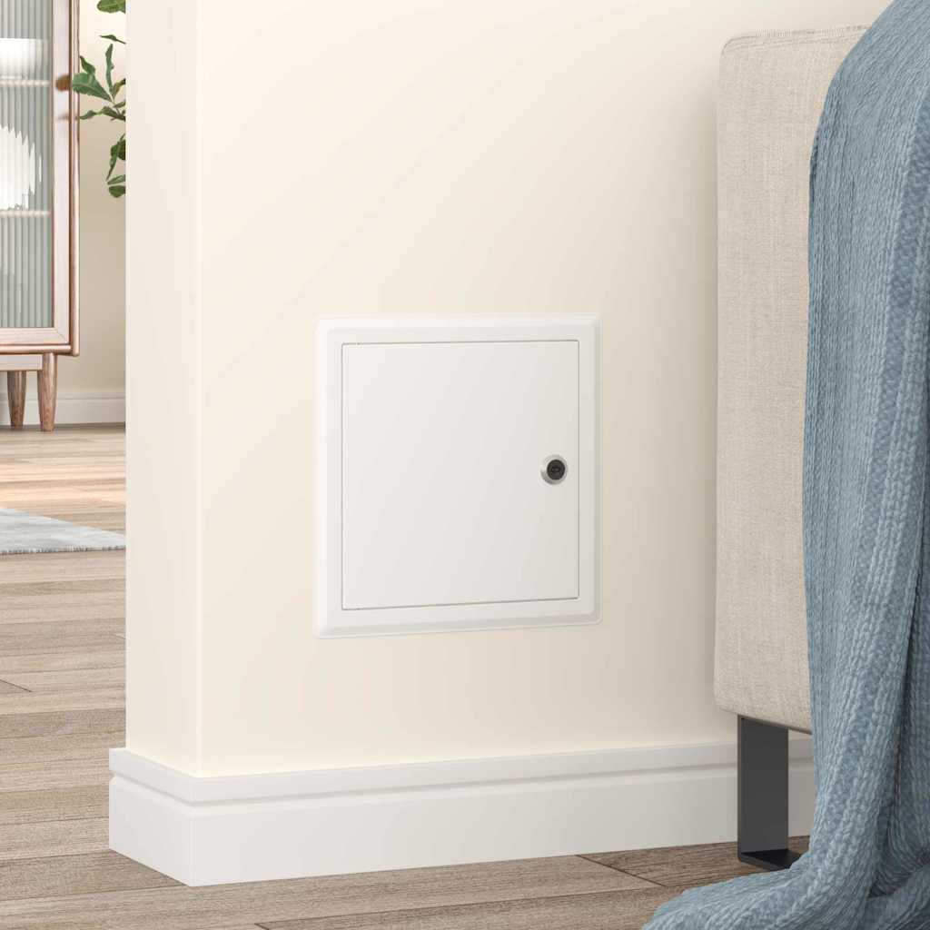 vidaXL Panel dostępu 2 pcs Biały 23 x 23 x 3 cm Stal