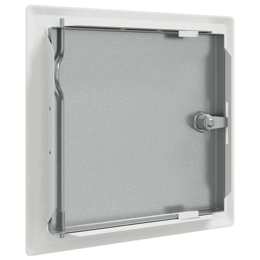 vidaXL Panel dostępu 2 pcs Biały 23 x 23 x 3 cm Stal