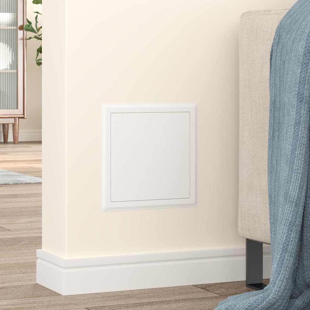 vidaXL Panel dostępu 2 pcs Biały 23 x 23 x 3 cm Stal