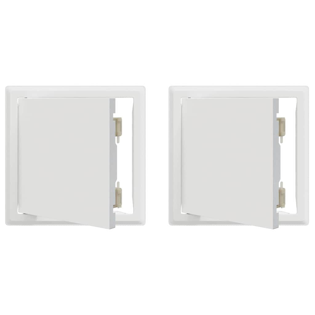 vidaXL Panel dostępu 2 pcs Biały 23 x 23 x 3 cm Stal