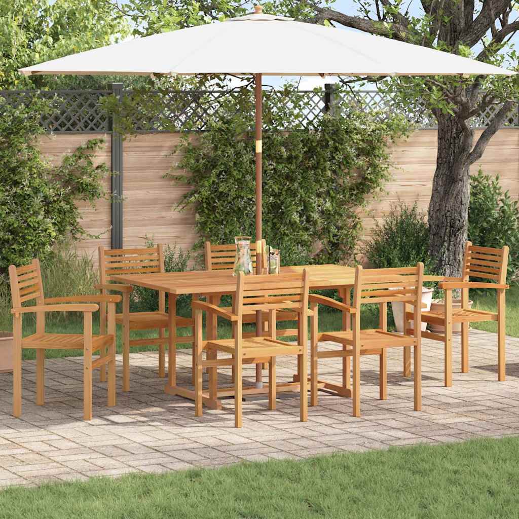 vidaXL Krzesło 6 pcs Brązowy 56 x 55 x 90.5 cm Lite drewno teakowe