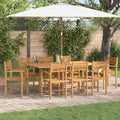 vidaXL Krzesło 8 pcs Brązowy 56 x 55 x 90.5 cm Lite drewno teakowe