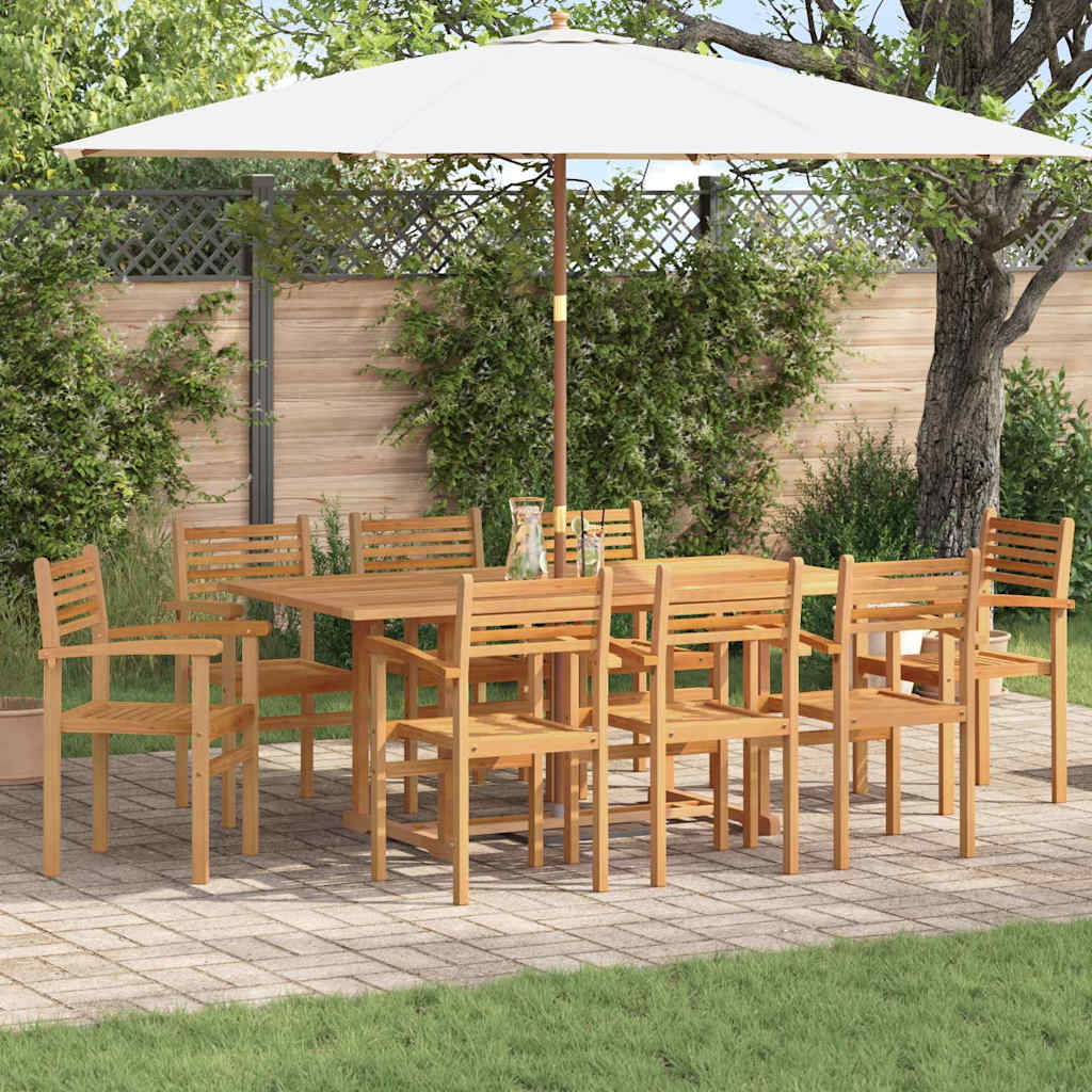 vidaXL Krzesło 8 pcs Brązowy 56 x 55 x 90.5 cm Lite drewno teakowe