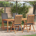 vidaXL Krzesło Ogrodowe 4 pcs Brązowy i szary 57 x 71,5 x 104 cm