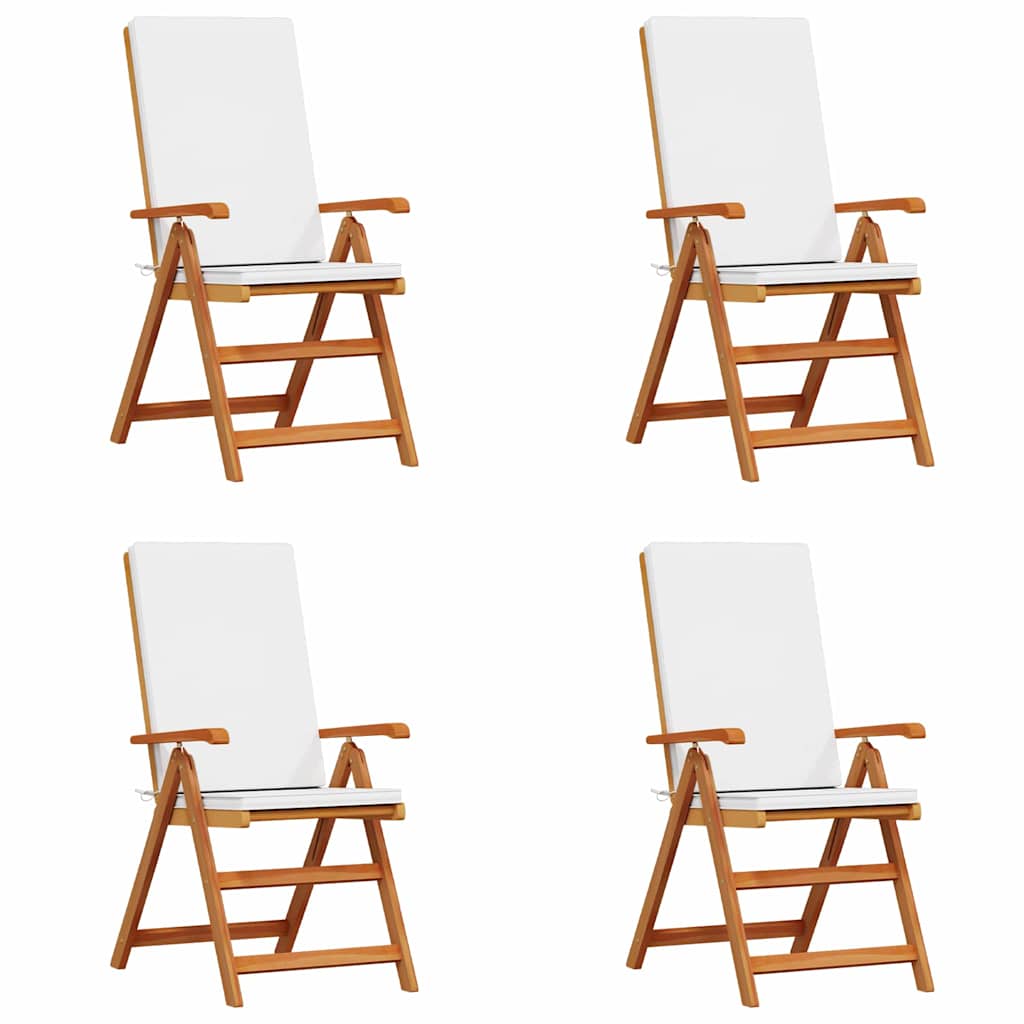 vidaXL Krzesło Ogrodowe 4 pcs Brązowy i biały 57 x 71,5 x 104 cm