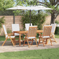 vidaXL Krzesło Ogrodowe 6 pcs Brązowy i biały 57 x 71,5 x 104 cm