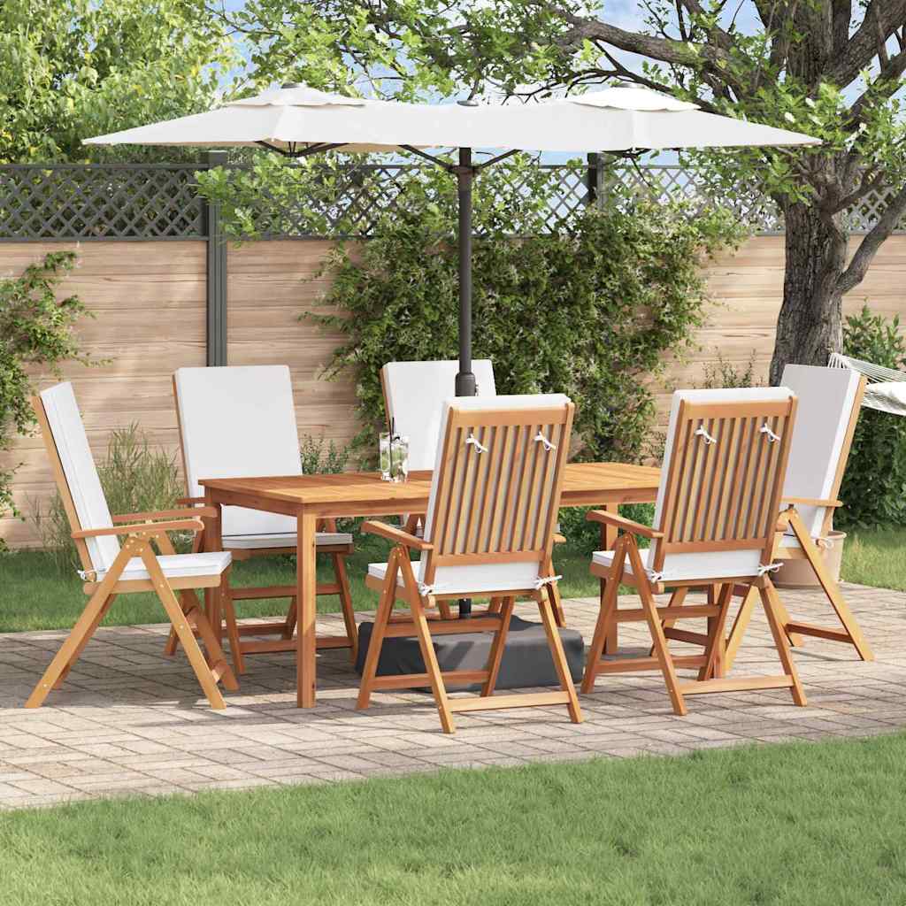 vidaXL Krzesło Ogrodowe 6 pcs Brązowy i biały 57 x 71,5 x 104 cm